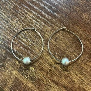 Chan Luu silver earrings with pearls